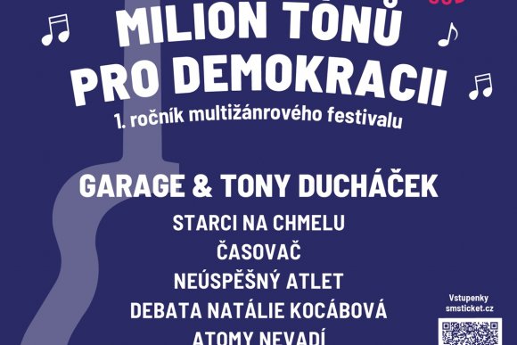 Multižánrový festival Milion tónů pro demokracii - hlavní náhled