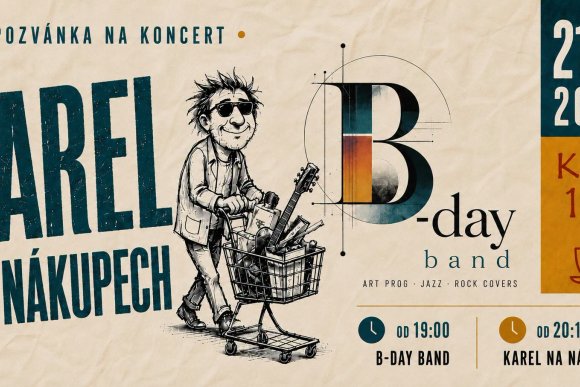 Karel na nákupech a B-day band - hlavní náhled