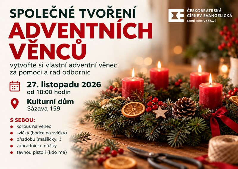 Sazava tvořen&iacute; adventn&iacute;ch věnců copy