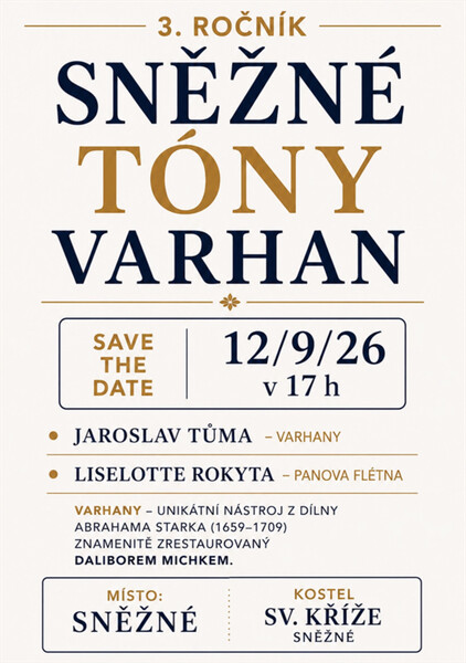 Snezne tony varhan