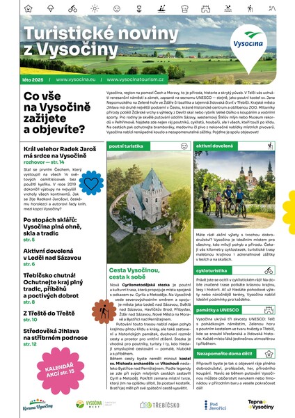 Turistické noviny z Vysočiny 2025