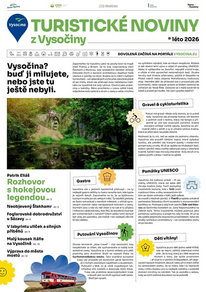 Turistické noviny z Vysočiny 2026